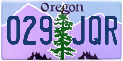 OR license plate 029JQR