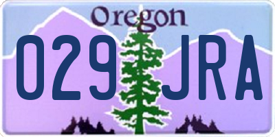 OR license plate 029JRA