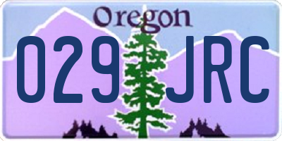 OR license plate 029JRC