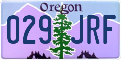 OR license plate 029JRF