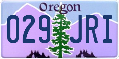 OR license plate 029JRI