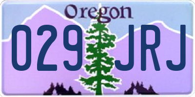 OR license plate 029JRJ
