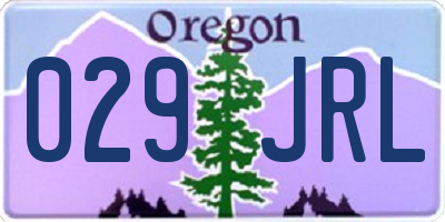 OR license plate 029JRL