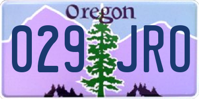 OR license plate 029JRO