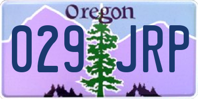OR license plate 029JRP
