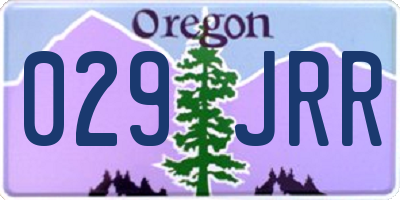 OR license plate 029JRR