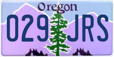 OR license plate 029JRS