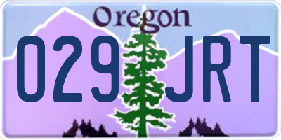 OR license plate 029JRT