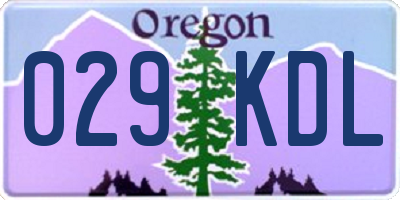 OR license plate 029KDL