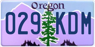 OR license plate 029KDM