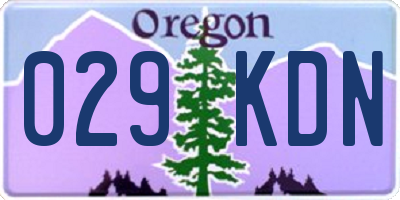 OR license plate 029KDN