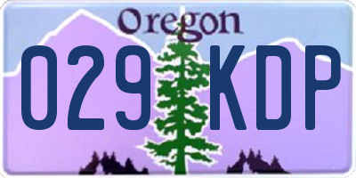 OR license plate 029KDP