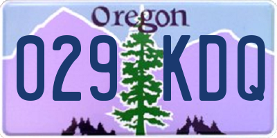 OR license plate 029KDQ