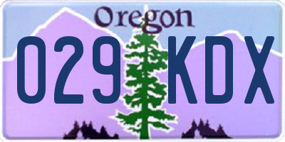 OR license plate 029KDX