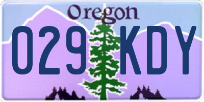 OR license plate 029KDY