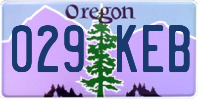 OR license plate 029KEB