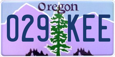 OR license plate 029KEE