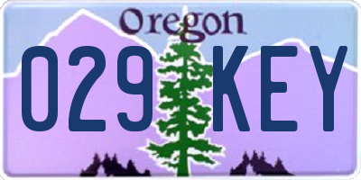 OR license plate 029KEY