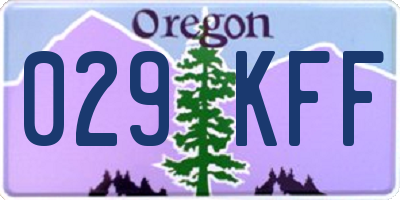OR license plate 029KFF