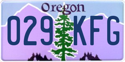 OR license plate 029KFG