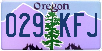 OR license plate 029KFJ