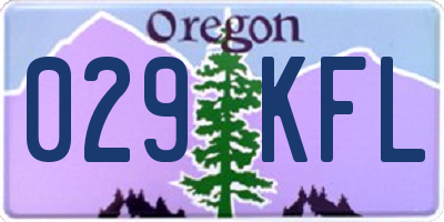 OR license plate 029KFL