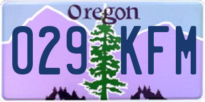 OR license plate 029KFM