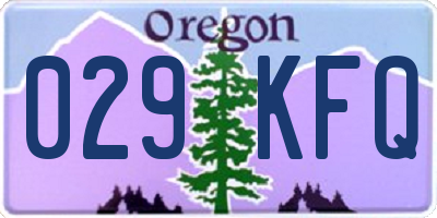 OR license plate 029KFQ