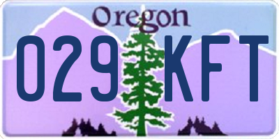OR license plate 029KFT