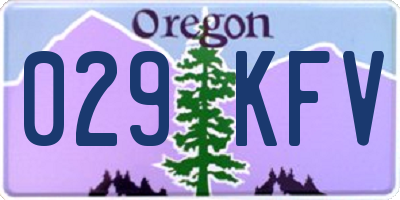 OR license plate 029KFV