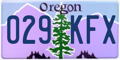 OR license plate 029KFX