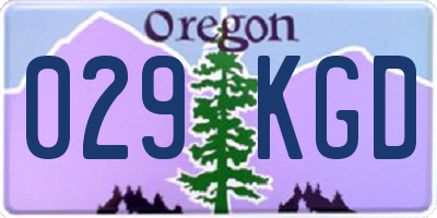 OR license plate 029KGD