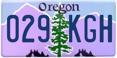 OR license plate 029KGH