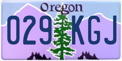 OR license plate 029KGJ