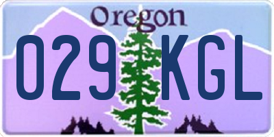 OR license plate 029KGL