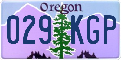 OR license plate 029KGP