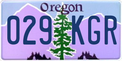 OR license plate 029KGR