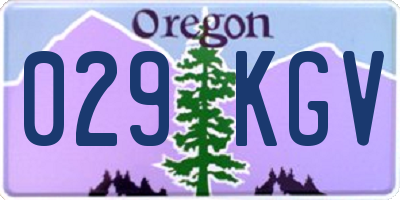 OR license plate 029KGV