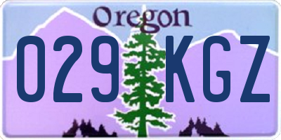 OR license plate 029KGZ