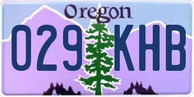 OR license plate 029KHB