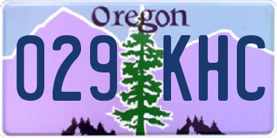 OR license plate 029KHC