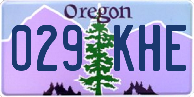 OR license plate 029KHE