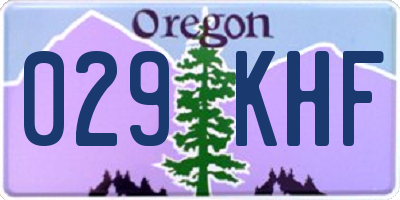 OR license plate 029KHF