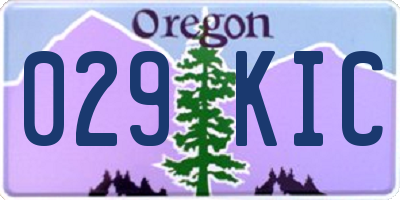 OR license plate 029KIC