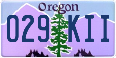 OR license plate 029KII