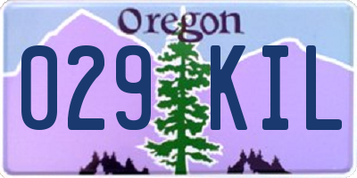 OR license plate 029KIL