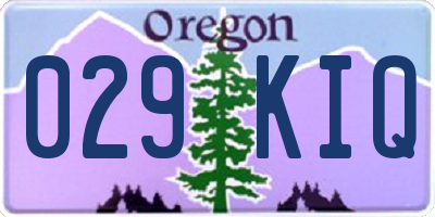 OR license plate 029KIQ
