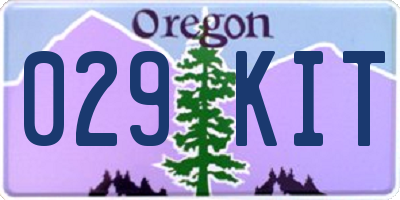 OR license plate 029KIT