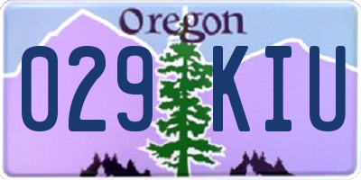 OR license plate 029KIU