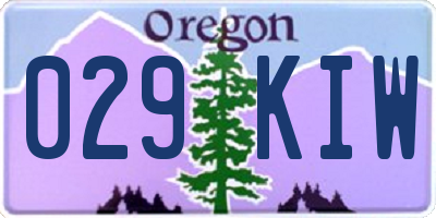 OR license plate 029KIW